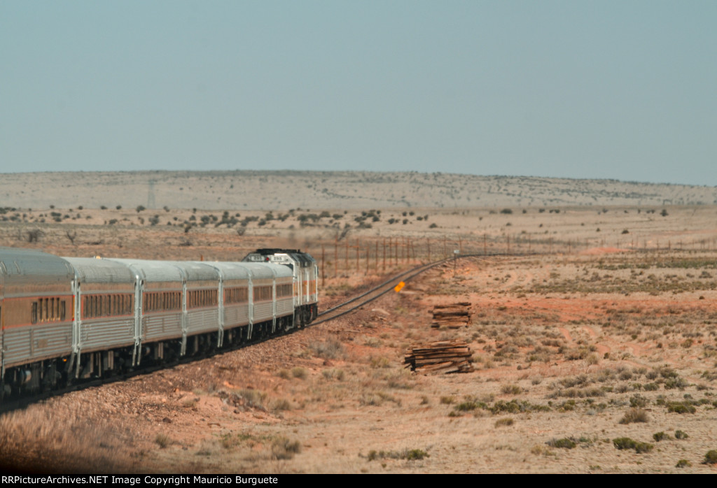 Grand Canyon Railway traveling to the Canyon